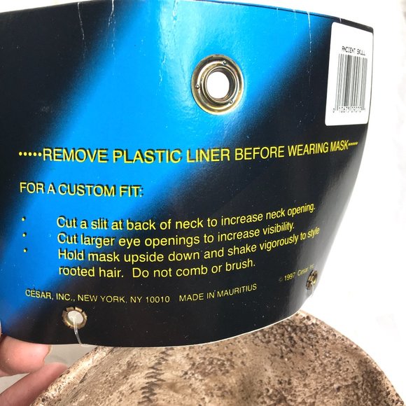 CESAR' Vintage Collectible Halloween Ancient Skull Mask NWT NOS - Picture 8 of 10